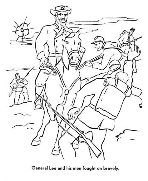 Civil War Coloring Pages - Best Coloring Pages For Kids George Washington Pictures, American Flag Coloring Page, Soldier Drawing, Sketch Template, American History Lessons, Flag Coloring Pages, King George Iii, Homeschool History, George Washington