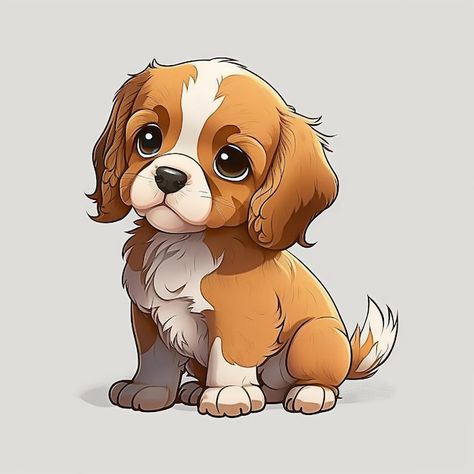 Dog Pictures Funny, Dog Crying, Dog Animation, Puppy Drawing, Puppy Art, Cocker Spaniel Puppies, Animal Portraits Art, Animated Animals, Monkeys Funny