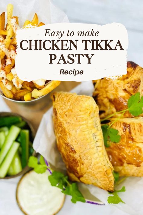 Dinner With Fries, Chicken Pasties, Chicken Tikka Curry, Spicy Fries, Pasty Recipe, Savoury Tarts, Cornish Pasty, Pasties Recipes, Curried Chicken