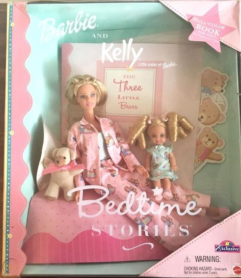 Barbie Kelly Doll, Barbie And Kelly, Barbie Sleeping Bag, Barbie Print, Barbie Movie Dolls Collection, Small Teddy Bear, Barbie Playsets 2000s, Kelly Doll, Barbie Kelly