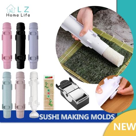 Gluten Free Sushi, Rice Sushi, Rice Mold, Diy Sushi, Sushi Maker, Sushi Rice, Diy Molding, Mold Making, Molding