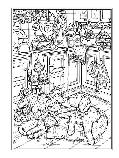 Coloring Drawings For Adults, Autumn Coloring Pages For Adults, Teresa Goodridge Coloring Pages, Creative Haven Coloring Pages, Holidays Coloring Pages, Home Coloring Pages, Dover Coloring Pages, Coloring Pages Christmas, Coloring Christmas