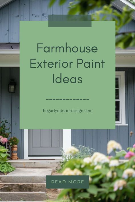 Explore lovely farmhouse exterior paint ideas to enhance your home's curb appeal. Discover color palettes that rejuvenate your countryside home's charm. Front Porch Paint Colors Farmhouse, Outdoor Paints For House, Exterior Paint Colors For House With Rock, Exterior Wood House Colors, Exterior House Colors Green Gray, Exterior Paint And Trim Combinations, What Color Should I Paint My House, Cute Country Cottage Exterior, Craftsman House Paint Colors