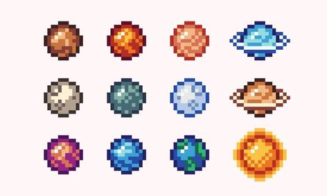 Cadmium_red | Freepik Planets Of Solar System, Pixel Art Icon, Minecraft Icon, About Planets, Pixel Tattoo, Red Pages, Astronomical Observatory, Pokemon Sprites, Solar System Planets