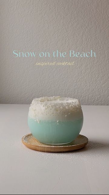 Snow On The Beach, Cream Of Coconut, Beach Drink, Butterfly Pea Flower Tea, Blackberry Syrup, Sweet 16 Themes, Beach Cocktails, Snow Theme, Beach Drinks