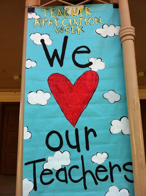 Teacher appreciation. Thank You Bulletin Boards Teacher Appreciation, Teachers Day Chart Ideas, Teacher Appreciation Posters Ideas, Teacher Appreciation Bulletin Boards, Teacher Appreciation Decor, Teacher Appreciation Week Poster, Appreciation Crafts, Teacher Appreciation Week Door, Teacher Appreciation Decorations