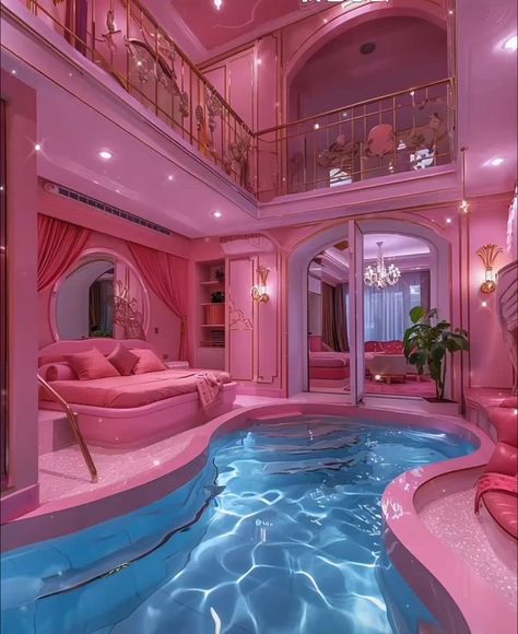 Dream Bedroom Inspiration, Pink Furniture, Pink Room Decor, Cute Bedroom Decor, Dream House Rooms, Barbie Dream, Barbie Dream House, Barbie House, Pink Houses