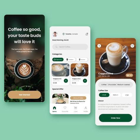 Hope you're doing well. This is Coffee Shop Mobile App User Interface Design Coffee Shop App Ui Design, Coffee App Design, Shop App Design, Coffee Shop Mobile, Coffee Websites, Programming Design, Desain Ux, Dashboard App, Career Goal