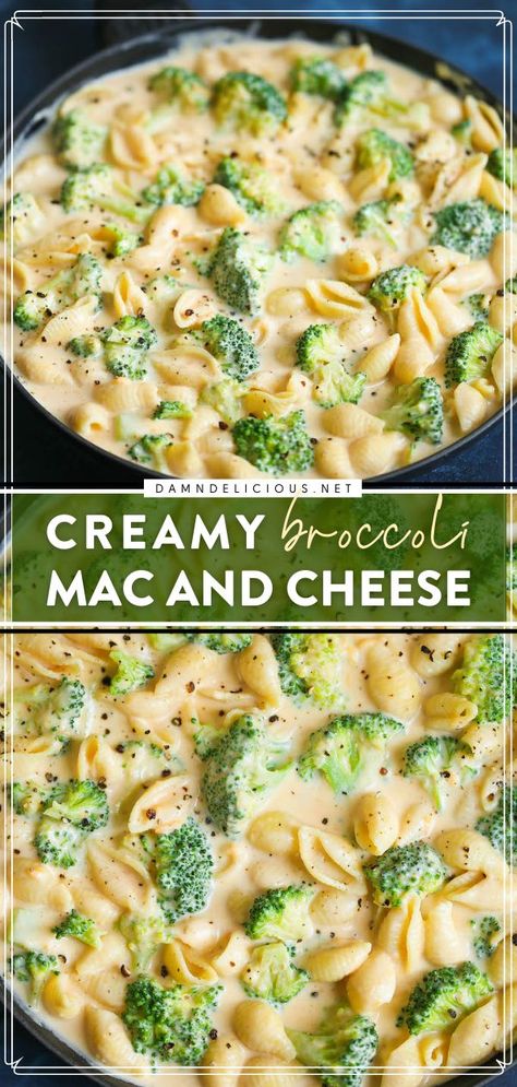 CREAMY BROCCOLI MAC AND CHEESE, comfort food, family dinner ideas Fun Easy Healthy Dinners, Healthy Non Meat Dinners, Easy Pasta Recipes For Dinner, Easy Recipe With Broccoli, Simply Easy Dinner Ideas, Easy Healthy Dinner Meatless, Something Easy For Dinner Tonight, Quick Monday Dinner Ideas, Meal Ideas With Sides