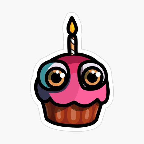 Get my art printed on awesome products. Support me at Redbubble #RBandME: https://www.redbubble.com/i/sticker/Five-Nights-At-Freddy-s-Cupcake-by-AveryBMS/165572075.EJUG5?asc=u Cute Fnaf Stickers, Fnaf Cupcakes, Circus Baby, Fnaf Characters, Five Nights At Freddy's, Five Night, Stickers Packs, Sticker Art, Print Stickers