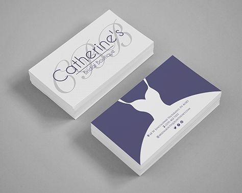 Business cards for Catherine's Bridal Boutique Boutique Visiting Card Designs, Boutique Business Cards, Children's Day Poster, Boutique Cards, Visit Card, Fashion Business Cards, Boutique Business, Fashion Illustrations Techniques, Visiting Card Design