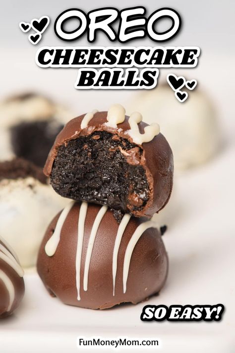 These Oreo Cheesecake Balls are a mouthwatering treat that combines delicious Oreo cookie flavor with the rich & creamy taste of cheesecake.