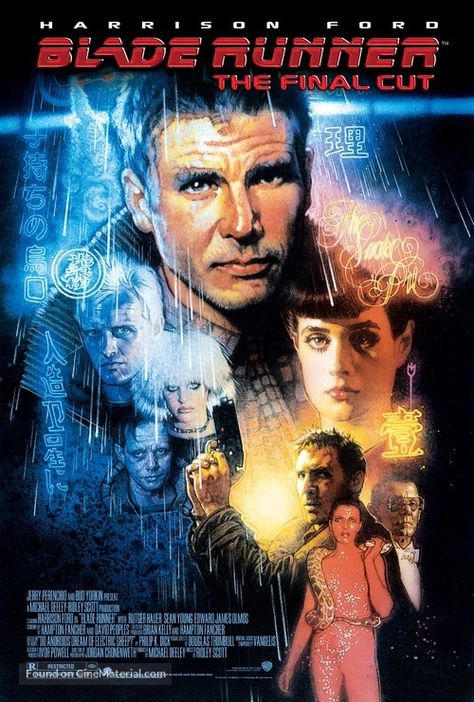 Harrison Ford Blade Runner, Movie Poster Project, Blade Runner Poster, Blade Runner Art, Sean Young, Rutger Hauer, Daryl Hannah, Blade Runner 2049, Sci Fi Films