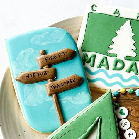 Liz | baked imperfections on Instagram: "One of my favs for one of my favs, @_madisonline ❤️ Bachelorette Party goes to Parent Trap inspired camp! 🏕️" Parent Trap Cookies, Parent Trap Birthday Party, Parent Trap Bachelorette Party, Parent Trap Party, Parent Trap, 28th Birthday, Broken Bow, Bachelorette Trip, Themed Birthday Cakes