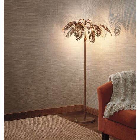 Palm Floor Lamp | Seventh Avenue Palm Lamp, Texas Ranch Homes, Palm Tree Lamp, Palm Tree Lights, Studio Lamp, Texas Ranch, Tree Lamp, Lounge Lighting, Beach House Interior