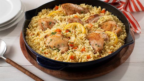 One-Pan Chicken and Rice Pilaf - Better Than Bouillon Better Than Bullion Recipes Chicken, Better Than Bouillon Recipes Chicken, Better Than Bouillon Recipes, Chicken And Rice Pilaf, Bouillon Recipe, Zucchini Noodles With Pesto, Best Chicken Casserole, Dinners Ideas, Chicken Lickin