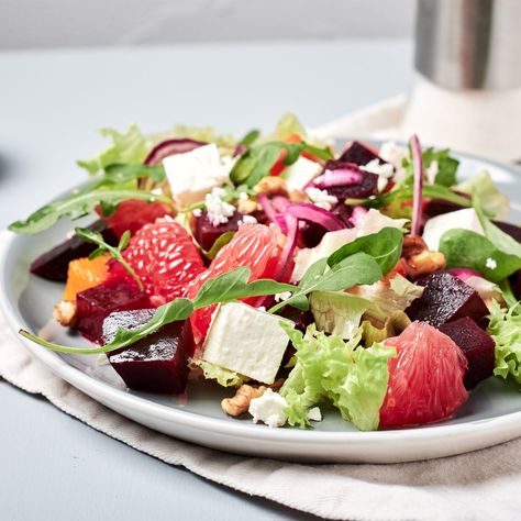 Beet Salad With Grapefruit, Feta and Spiced Pepitas Crispy Baked Eggplant, Salad With Grapefruit, Honey Balsamic Vinaigrette, Winter Salads, Endive Salad, Pistachio Salad, Parmesan Recipe, Citrus Dressing, Parmesan Recipes