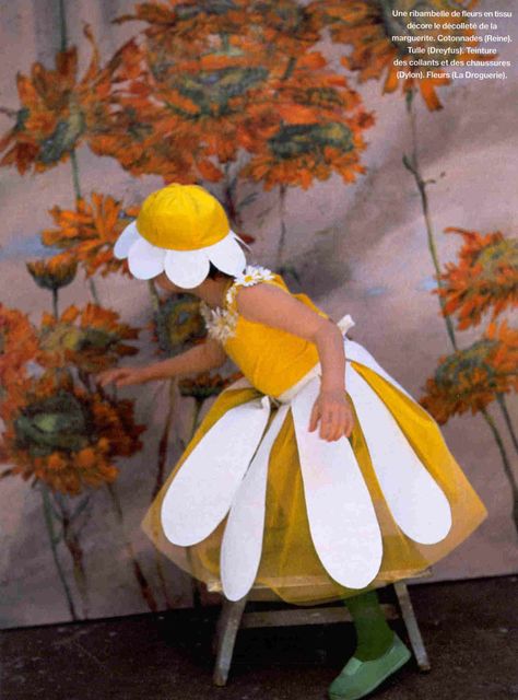 Daisy Flower Costume, Daisy Costume Flower, Costume Fleur, Flower Costume Kids, Daisy Costume, Purim Costumes, Costume Carnaval, Spring Hat, Flower Costume