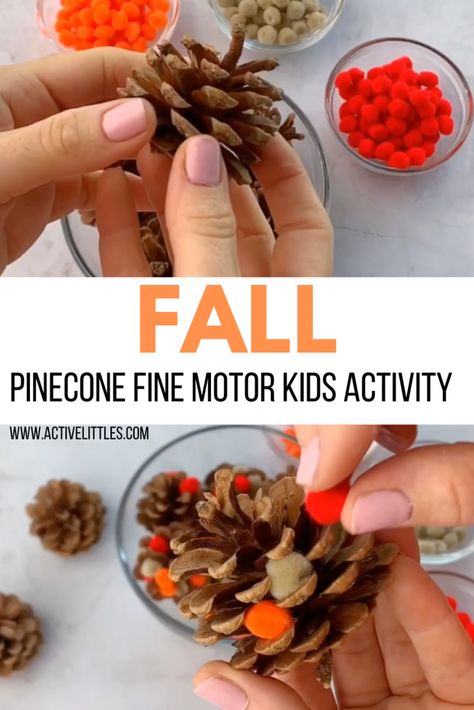 Pom Pom Activities, Infant Lesson Plan, Fall Preschool Activities, Learning At Home, Fun Fall Crafts, Autumn Activities For Kids, Fall Preschool, Activities For Children, Daycare Activities