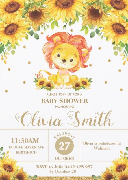 Baby Shower Sunflower Theme Girl, Sunflower Birthday Party Invitations, Sunflower First Birthday Invitation, Boy Baby Shower Invitations, Invitation Card Design Sunflower, Sunflower Baby Shower Invitations Zazzle, Sunflower Baby Shower Invitations, Sunflower Baby Shower, Sunflower Baby Showers