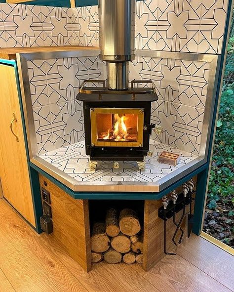 Mini Wood Stove, Motorhome Remodel, Best Campervan, Mini Stove, Small Travel Trailers, Build Inspiration, Diy Camper Remodel, Campervan Life, Home On Wheels