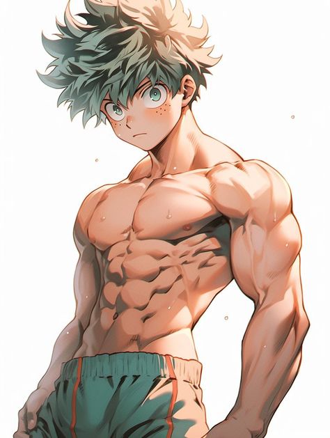 Deku Art, Black Hair Boy, Character Turnaround, Anime Summer, Snk Cosplay, Steven Universe Comic, Fantasy Portraits, Anime Pixel Art, Anime Guys Shirtless