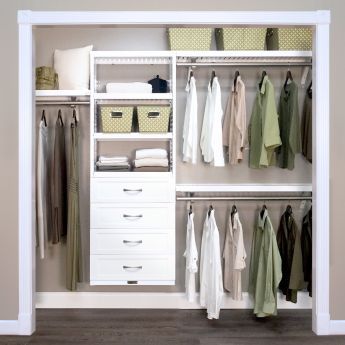 Advanced Search Results Wood Closet Organizers, Deep Closet, Closet Kits, Reach In Closet, Organizer Ideas, Closet Remodel, Wall Closet, Closet Rod, Closet Organizer