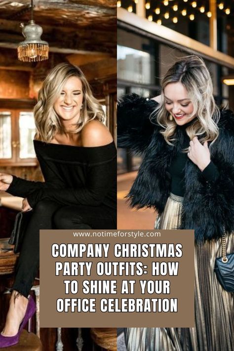 Step up your style game with these Christmas party outfits and stand out at the office celebration. Get ready to shine this holiday season! Outfit For Casino Night Casual, Work Christmas Meal Outfit, Corporate Christmas Party Dress, Office Holiday Party Outfit Christmas, Semi Formal Christmas Party Outfit, Company Party Outfit, Office Party Outfit Night Classy, Christmas Office Party Outfit, Corporate Christmas Party Outfit