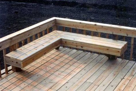 benches Deck Benches, Deck Bench Seating, Corner Deck, Built In Bench Seating, Wpc Flooring, Deck Bench, Deck Seating, Wooden Deck, Cool Deck