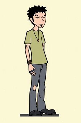 Trent from Daria! This explains why so many of my first crushes were on tall skinny guys in rock bands. Love him :) Trent From Daria, Daria Costume, Trent Lane, Daria Mtv, 90s Cartoon Characters, Daria Morgendorffer, Arte Van Gogh, Cartoon World, 90s Cartoon