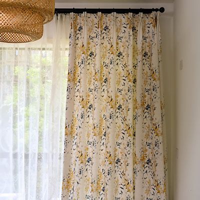 Yellow kitchen curtains