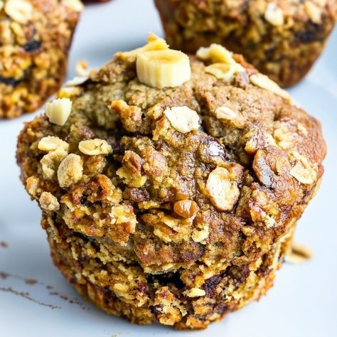 Oatmeal Banana Protein Muffin Recipe - Instacart Healthy Banana Protein Muffins, High Protein Banana Oatmeal Muffins, Protein Banana Oatmeal Muffins, Banana Muffins Protein, Easy Protein Banana Muffins, Protein Banana Muffins, Banana Peanut Butter Protein Muffins, Protein Muffin Recipe, Banana Protein Muffins