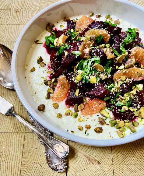 Beet And Yogurt Salad, Persian Salad Recipe, Coconut Yogurt Recipe, Persian Salad, Salad With Citrus, Yogurt Salad, Fresh Recipe, Sage Recipes, Pistachio Salad