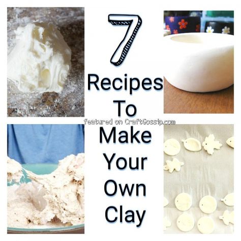 7 Recipes To Make Your Own Modeling Clay – Polymer Clay Diy Model Magic Clay Recipe, Diy Oven Bake Clay Recipe How To Make, Oven Clay Recipe, Homemade Modeling Clay Recipes, Home Made Modeling Clay, No Bake Clay Recipe, Recipe For Clay That Hardens, Homemade Clay Recipe Baking, Cold Clay Recipe