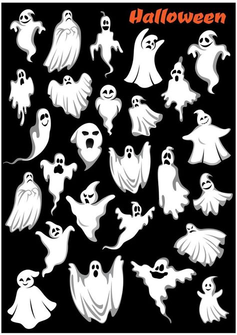 White flying monsters, ghouls and ghosts Bats Halloween Art, Tim Burton Drawings, Fly Drawing, Flying Monsters, Flying Ghost, Halloween Silhouette, Ghost Drawing, Ghost Books, Ghost Images