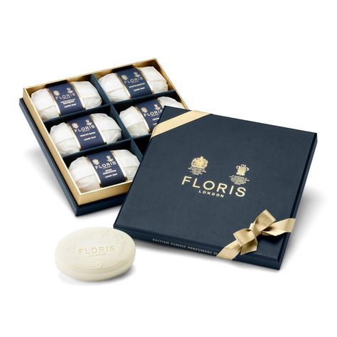 Floris London - Luxury Soap Collection - Blue/White Aesthetic Soap, Polo Ideas, Soap Packaging Design, Perfume Aesthetic, Soap Collection, Luxury Gift Set, Soap Gift Set, Gold Gift Boxes, Rose Fragrance