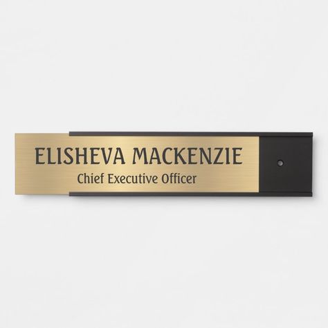 Faux Gold Office Door Sign Signs Name Plate Zazzle Director Room, Office Door Sign, Office Door Signs, Gold Office, Office Door, Sign Board, Room Signs, Door Sign, Door Signs