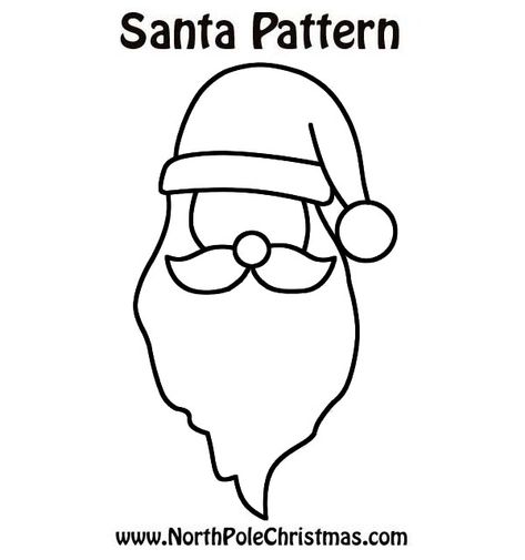 Santa Claus Patterns Printable - Santa Head Outline. Use for Crafts Santa Head Silhouette, Santa Patterns Printable, Santa Face Template Free Printable, Santa Face Template, Santa Outline, Clay Templates, Santa Drawing, Santa Claus Drawing, Santa Claus Crafts