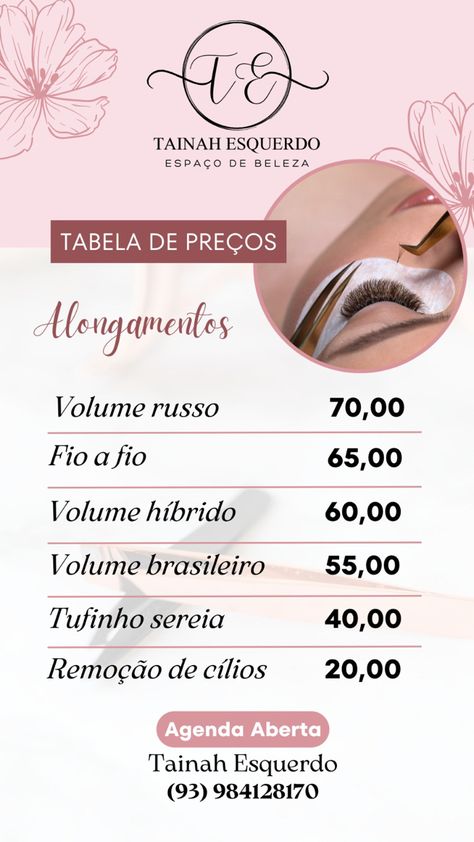 Criação e desenvolvimento de informação para post Nail Studio, Eyelashes, Lashes, Marketing, Design