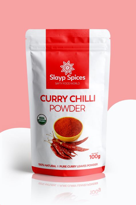 Curry Powder Packaging Design, Chilli Powder Packaging Design, Amazon Aesthetic, Packing Idea, Packet Design, Spices Packaging, Packaging Label Design, Packaging Design Trends, Pouch Design