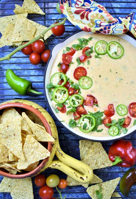 Hatch Chile Queso Blanco The Game Party Essential | Recipe For A Party Hatch Queso, Warm Cheese Dip, Cheesy Dip, Hatch Chile, Queso Dip, White Cheese, Chile Pepper, Game Party, Recipe 30