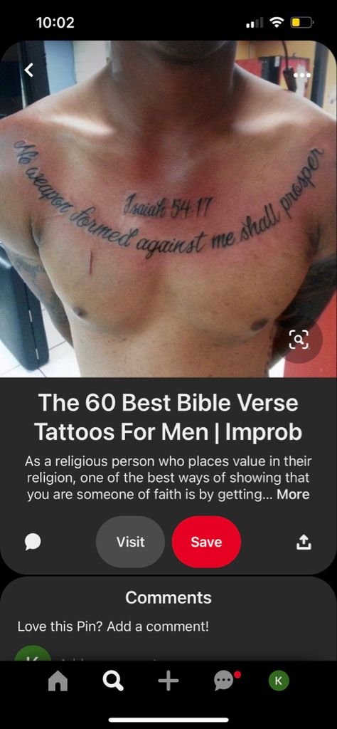 Isaiah 54 17 Tattoo, 17 Tattoo, Bible Verse Tattoos, Verse Tattoos, Isaiah 54, Best Bible Verses, I Tattoo, Tattoos For Guys, Bible Verses