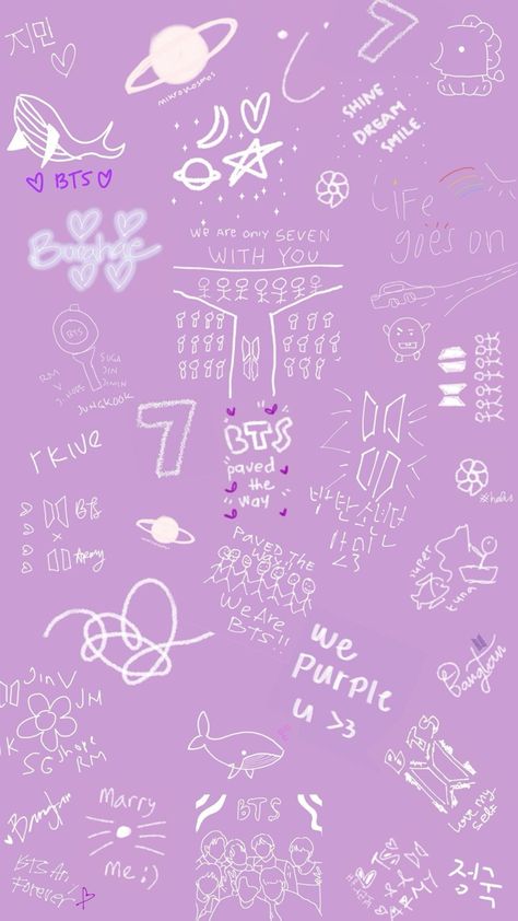 Walpapers Cute, Iphone Wallpaper Bts, Bts Backgrounds, Wallpaper Doodle, Bts Aesthetic Wallpaper For Phone, Bts Wallpaper Lyrics, Army Wallpaper, Wallpaper Bts, Soft Wallpaper