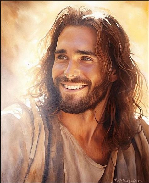 Christ Pictures, Jesus Laughing, Jesus Smiling, Jesus Christ Face, Jesus Christ Painting, Jesus Artwork, Jesus Christ Artwork, Pictures Of Christ, Jesus And Mary Pictures