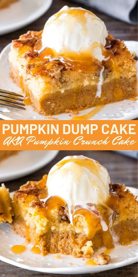 Pumpkin Torte Recipe, Cake Mix Fall Desserts, Pumpkin Pudding Dump Cake, Oktoberfest Recipes, Craving Cake, Easy Pumpkin Dump Cake, Easy Thanksgiving Dessert, Restaurant Desserts, Pumpkin Dump