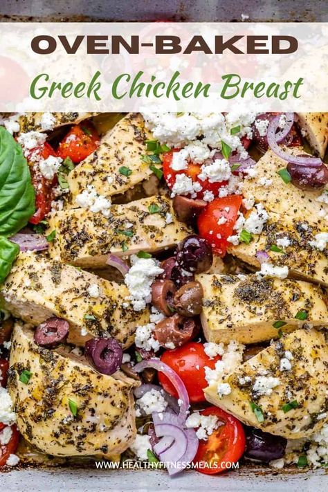 Chicken With Feta And Olives, Greek Chicken Dutch Oven, Baked Chicken With Olives, Greek Chicken Feta, Baked Greek Chicken Recipes, Greek Chicken Baked Easy, Tomato Feta Chicken Bake, Greek Chicken In Oven, Greek Chicken Oven