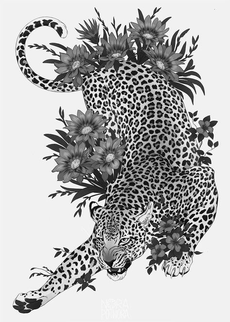 190+ Coolest Jaguar Tattoo Ideas (2023) - TattoosBoyGirl Cheetah Tattoo For Women Sleeve, Jaguar Tattoo Ideas, Tattoo Sleeve Color, Feminine Tattoo Sleeve, Trinity Knot Tattoo, Thigh Piece Tattoos, Cheetah Tattoo, Spade Tattoo, Jaguar Tattoo