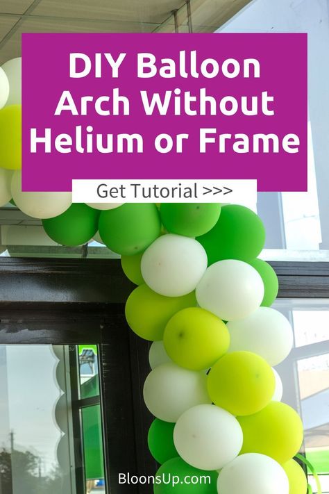 Create a stunning balloon arch for your next party or event, without the need for helium! This easy-to-follow guide takes you through the steps of crafting a beautiful arch using air-filled balloons. Transform your space and impress your guests with this budget-friendly DIY balloon decoration. Balloon Arch Supplies, Balloon Arch For Beginners, Easy Balloon Arch Tutorial, Balloon Arch With Pool Noodles, No Helium Balloon Ideas, How To Create A Balloon Arch, Hula Hoop Balloon Arch, How To Assemble A Balloon Arch, Diy Balloon Arch Backdrop