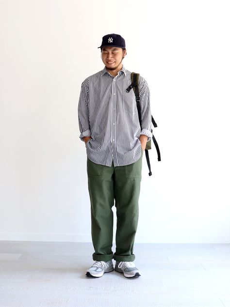 Americana Fashion Men, Japanese Street Fashion Men, Loafers Men Outfit, Japanese Workwear, Japan Outfit, Mens Casual Dress Outfits, Guys Clothing Styles, Mens Workwear, Layered Fashion