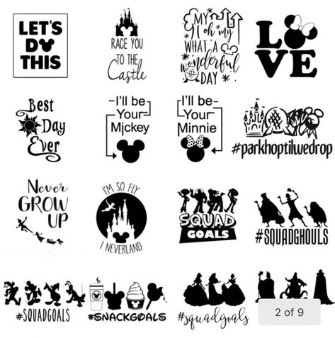 Frases Disney, Deco Disney, Disney Family Vacation Shirts, Disney Silhouettes, Disney Vacation Shirts, Idee Cricut, Disney Trip Shirts, Images Disney, Projets Cricut